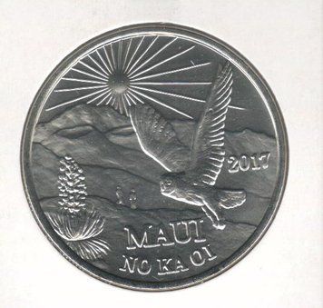 Гаваї 2 торгових долара Мауї 2017 UNC М06718 фото