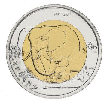 Turkey 1 lira 2009 Bimetal "Fauna of Turkey - Elephants" UNC