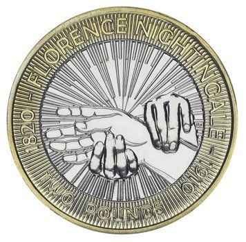 Монета Великобританія 2 фунта 2010 року &laquo;Флоренс Найтінгейл&raquo; UNC (KM#1160) М02845 фото