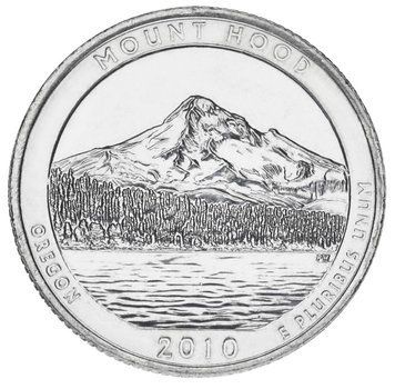 Монета США 25 центів (квотер) 2010 D &laquo;Національні парки - Гора Худ (5-й парк)&raquo; UNC (KM#473) М01855 фото