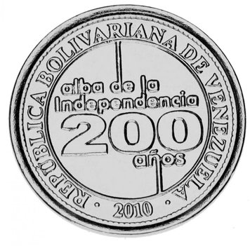 Venezuela 25 Sep 2010 AU-UNC Commemorative 200 Years of Independence