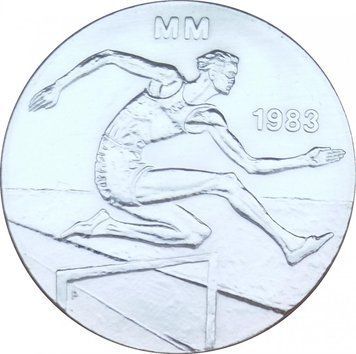Монета Фінляндія 50 марок 1983 році "Чемпіонат Європи з легкої атлетики в Гельсінкі&raquo; Срібло AU-UNC (KM#61) М09562 фото