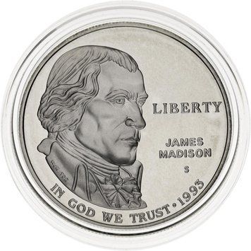 Coin USA 1 dollar 1993 Silver S Proof Bill of Rights James Madison (KM # 241)