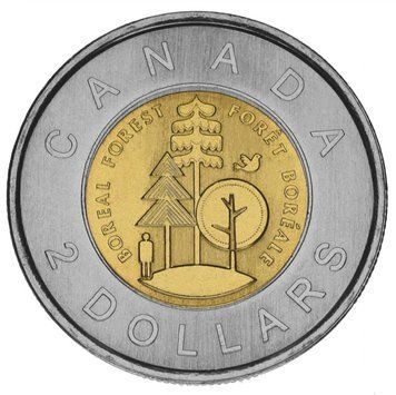 Coin Canada 2 dollars 2011 Bimetal UNC Taiga