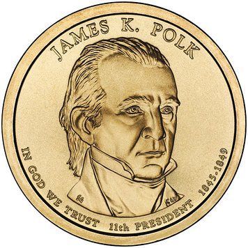 Монета США 1 долар 2009 D &laquo;11-й Президент Джеймс Нокс полька&raquo; UNC (KM#452) М01545 фото