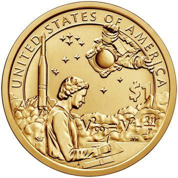 Монета США 1 долар 2019 P UNC Сакагавея Корінні американці Космос М10674 фото