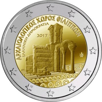 Greece 2 euro 2017 "Archaeological site of Philippi" UNC