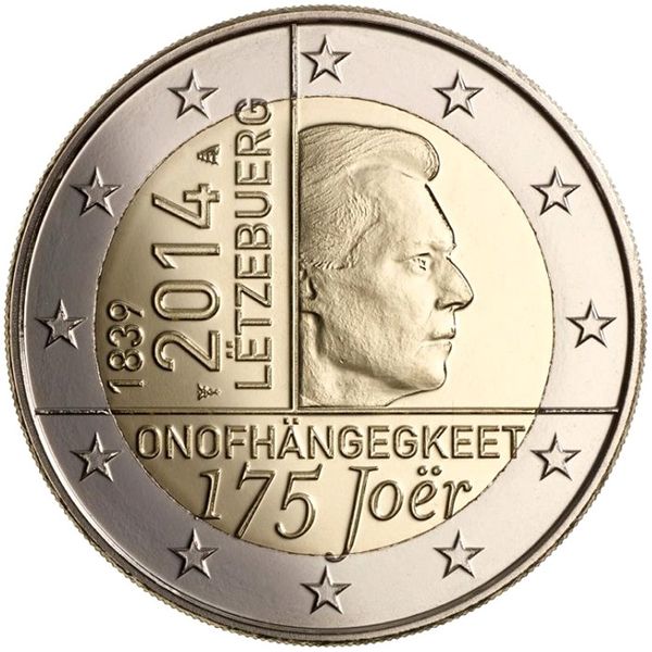 Luxembourg 2 euro 2014 "Independence" UNC (KM # 129)