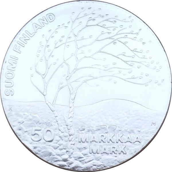Coin Finland 50 marks 1983 "European Athletics Championships in Helsinki" Silver AU-UNC (KM # 61)