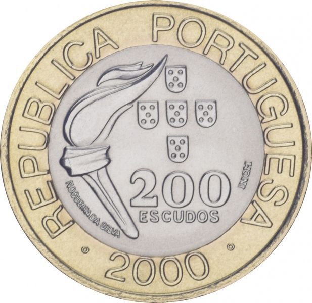 Португалія 200 ескудо 2000 &laquo;Олімпіада в Сіднеї&raquo; AU-UNC (KM#726) М09818 фото