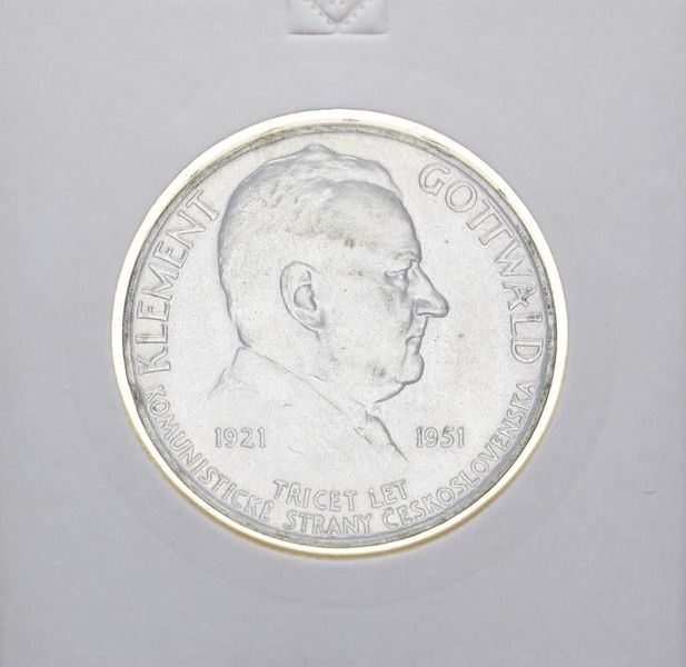 Czechoslovakia 100 CZK 1951 Silver F-VF "Clement Gottwald"