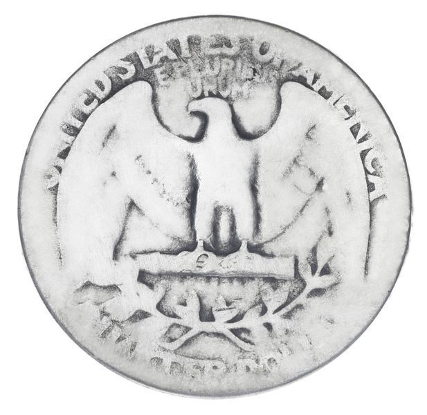 Coin USA 25 cents (quarter) 1943 Silver F-VF (Ag 900, 6.25 grams)