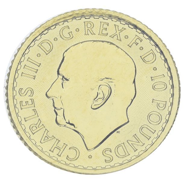 Coin Great Britain 10 pounds 2025 Gold UNC Britannia (Au 999.9, 1/10 oz, 3.11 grams)