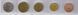 Yugoslavia set of 5 coins 1938 VF