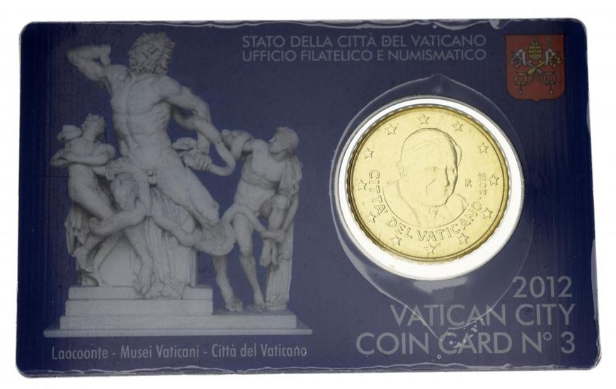 Vatican 50 euro cent 2012 UNC booklet (KM # 387)