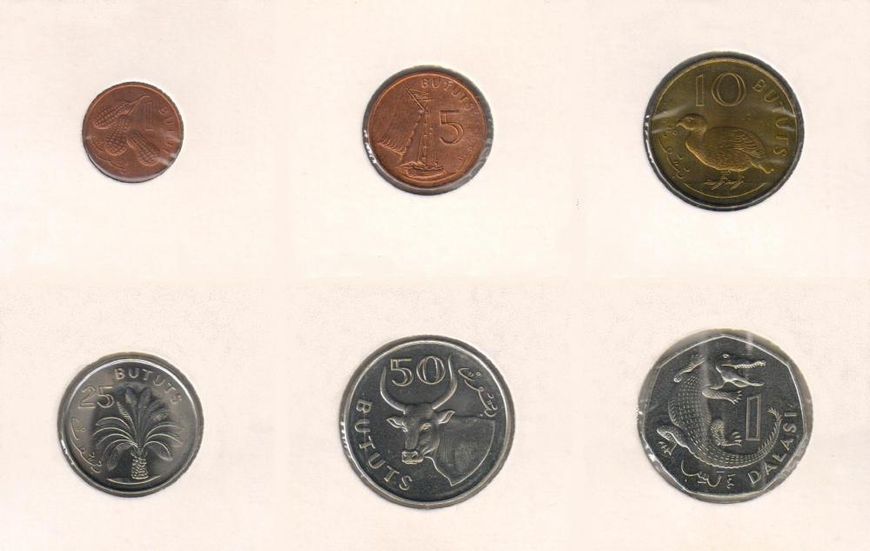 Gambia set of 6 coins 1998 VF