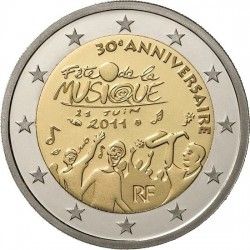 Франція 2 євро 2011 «30 років фестивалю музики» UNC (KM#1789) М00278 фото