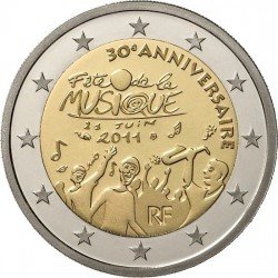 Франція 2 євро 2011 «30 років фестивалю музики» UNC (KM#1789) М00278 фото