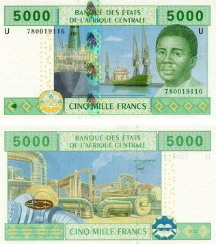 Central Africa 5,000 francs 2002 U UNC Cameroon (P209U)
