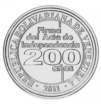 Venezuela 25 Sep 2011 AU-UNC Commemorative 200 Years of Independence