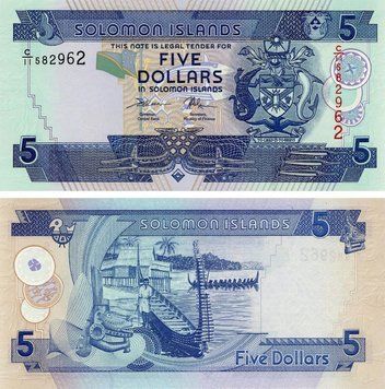 Banknote Solomon Islands 5 dollars 2018 UNC C / 11 Prefix (P26)