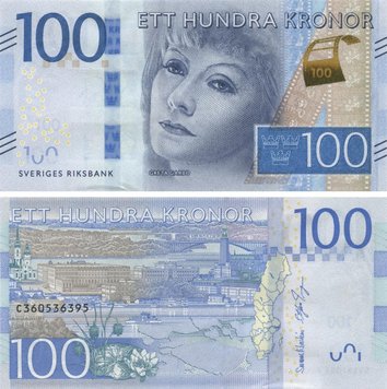 Швеція 100 крон 2016 UNC (P71) Б06281 фото