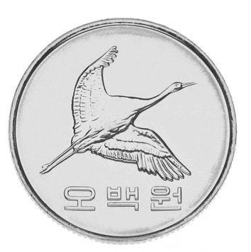 Південна Корея 500 вон 2016 UNC Птах М15756 фото