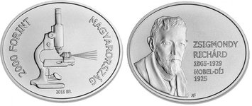 Hungary 2000 HUF 2015 "Richard Zsigmonti - Microscope" UNC (KM # 893)