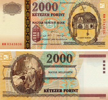 Hungary HUF 2000 2000 Millennium UNC (P186)