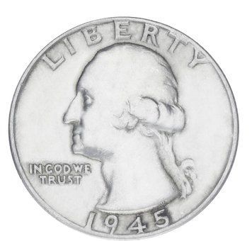 Монета США 25 центів (квотер) 1945 Срібло F-VF (Ag 900, 6.25 г) М19915 фото