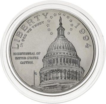 Coin USA 1 dollar 1994 Silver D UNC Capitol (KM # 253)