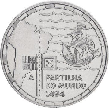 Coin Portugal 200 escudos 1994 "Division of the World" AU-UNC (KM # 672)