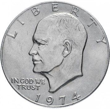 США 1 долар 1974 &laquo;Ейзенхауер&raquo; F-VF (KM#203) М07763 фото