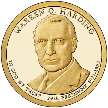 Монета США 1 долар 2014 P &laquo;29-й Президент Уорен Хардінг&raquo; UNC (KM#571) М01383 фото