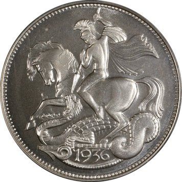 Великобританія 1 крона 1936 &laquo;Георгій Побідоносець&raquo; UNC М05920 фото