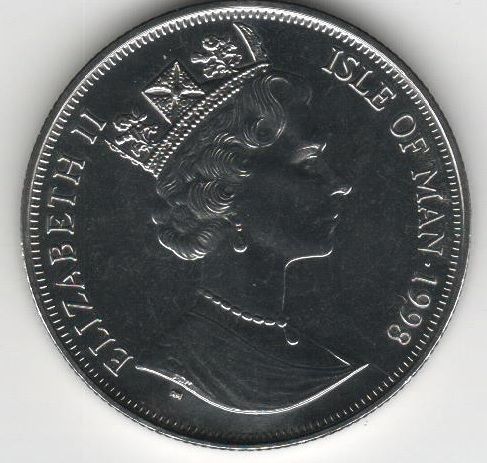 Остров Мэн 1 крона 1998 &laquo;Поезд. Маллард&raquo; UNC (KM#884) М08102 фото