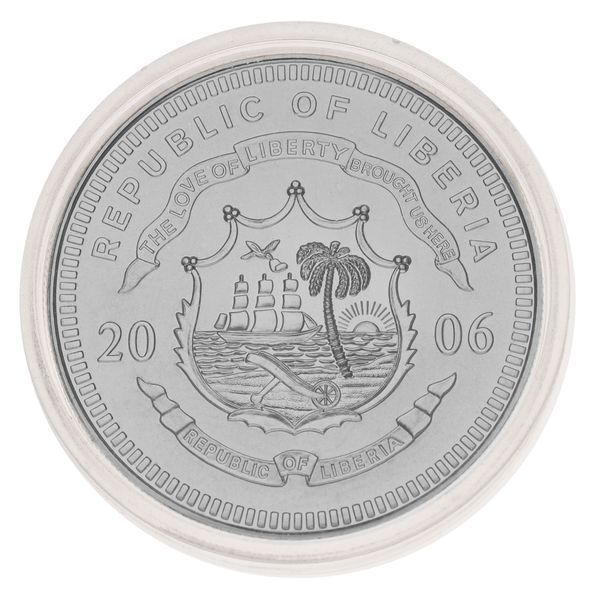 Монета Либерия 5 долларов 2006 Серебро UNC Титаник М17007 фото