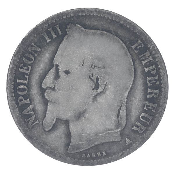 Монета Франція 1 франк 1866 Срібло F-VF М17787 фото