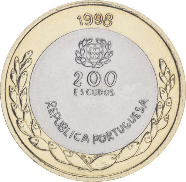 Coin Portugal 200 escudos 1998 Expo 98 AU-UNC (KM # 706)