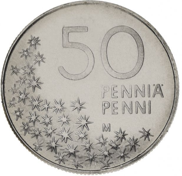 Finland 50 penny 1990 UNC Bear
