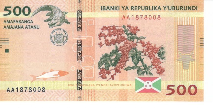 Бурунді 500 франків 2015 UNC (P50) Б07724 фото