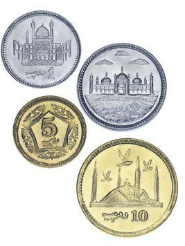 Набір монет Пакистан набір з 4 монет 2017-2021 VF-AU 1, 2, 5, 10 рупій М17864 фото