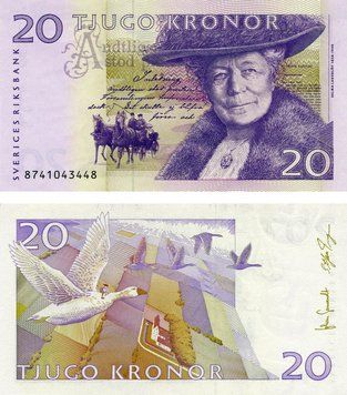 Sweden 20 CZK 1997-2011 UNC Travels of Niels with geese (P63)