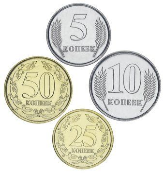 Набір монет Придністров'я набір з 4 монет 2020-2021 UNC 5, 10, 25, 50 копійок (магнітні) М19115 фото