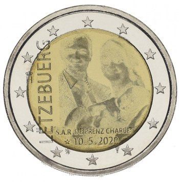 Coin Luxembourg 2 Euro 2020 Bimetal UNC Birth of Crown Grand Duke Charles Variety