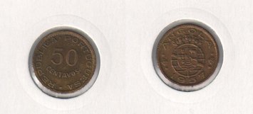 Angola 50 centavos 1957 VF (KM # 75)