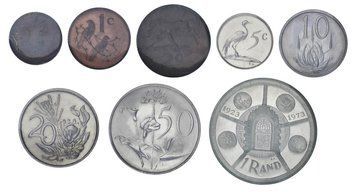 Набір монет ПАР набір із 8 монет 1974 VF-AU 1/2, 1, 2, 5, 10, 20, 50 центів, 1 ранд (срібло) М24099 фото