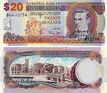 Банкнота Барбадос 20 доларів 2007 UNC (P69a) Б23666 фото