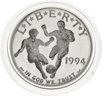 Coin USA 1 dollar 1994 Silver S Proof 1994 FIFA World Cup USA (KM # 247)