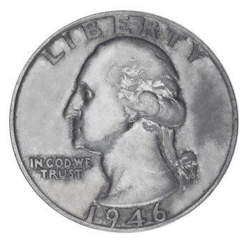 Монета США 25 центів (квотер) 1946 Срібло F-VF (Ag 900, 6.25 г) М19916 фото